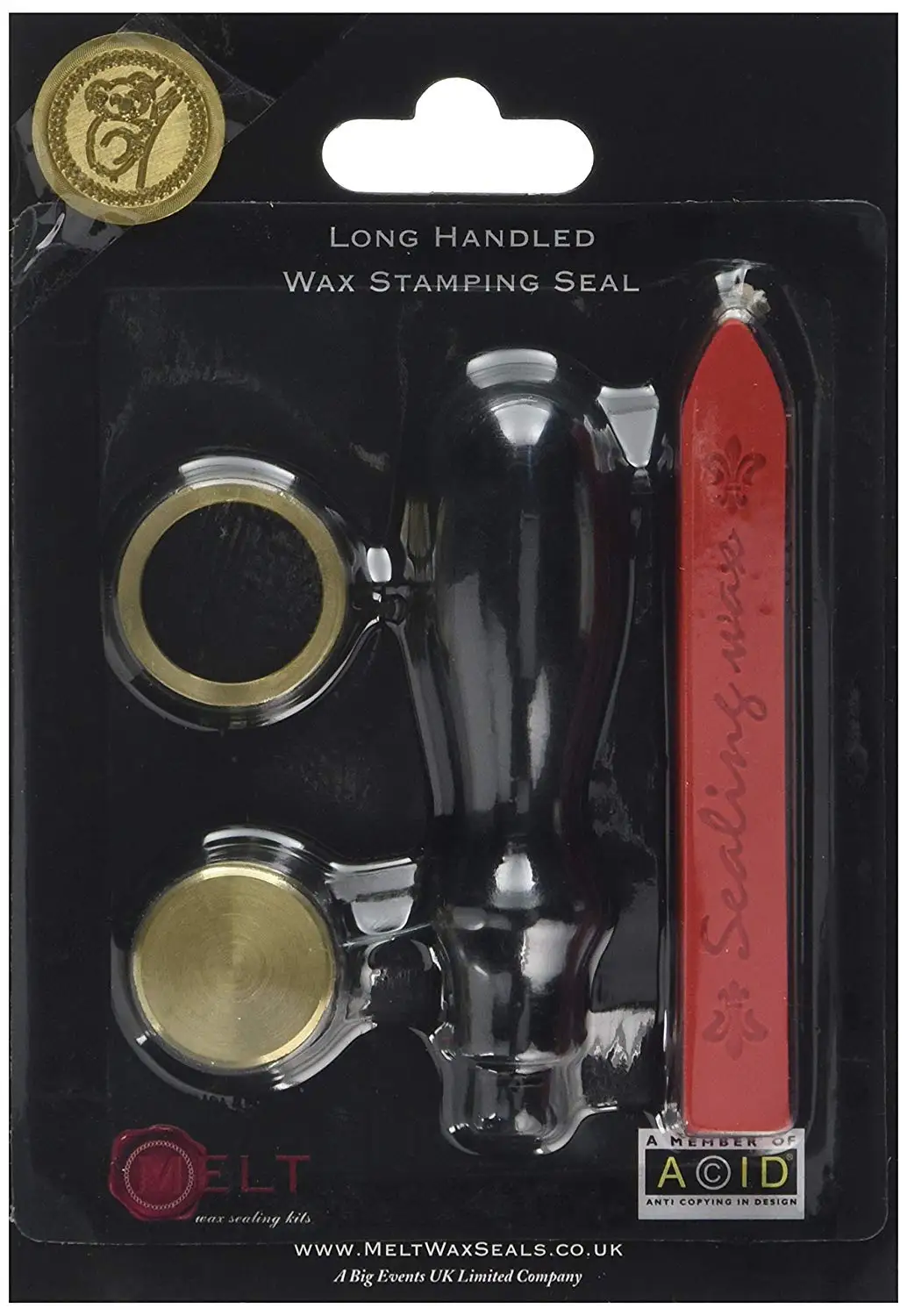 MELT Wax Stamp, Koala Bear Australia Coin Seal and Red Wax Stick XWSC002-Kit (S7)