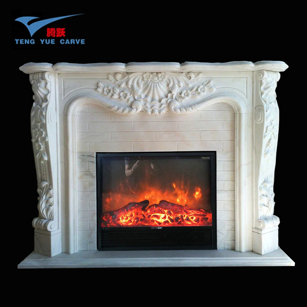 Luxury Home Decoration Roman Style Electric Fireplace Mantel