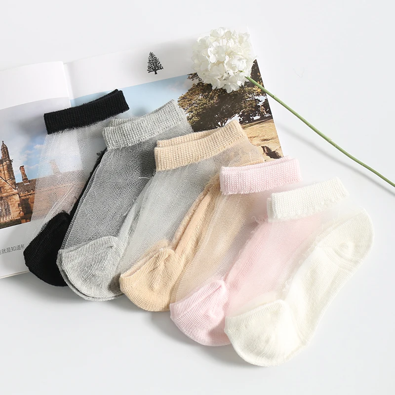 In Stock Baby Smart Sock Wholesale Summer Thin Crystal Silk Princess