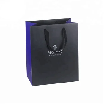 luxury custom jewelry stamping printing retail gold bag paper gift carry packaging shopping larger