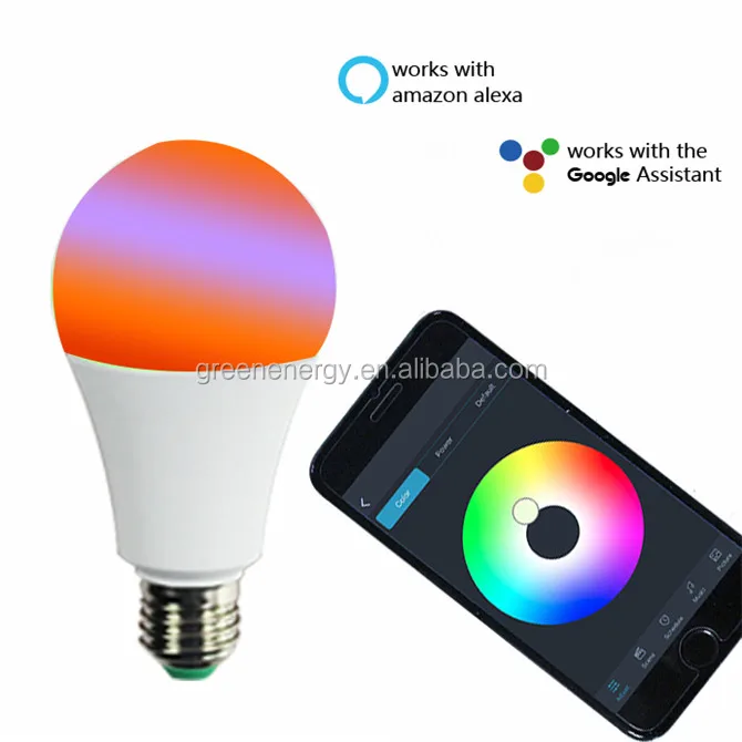 3 years warranty Wholesale 3W,5W,7W,9W,12W,15W E27 RGB home Smart LED Light Bulb with google assistant or alexa