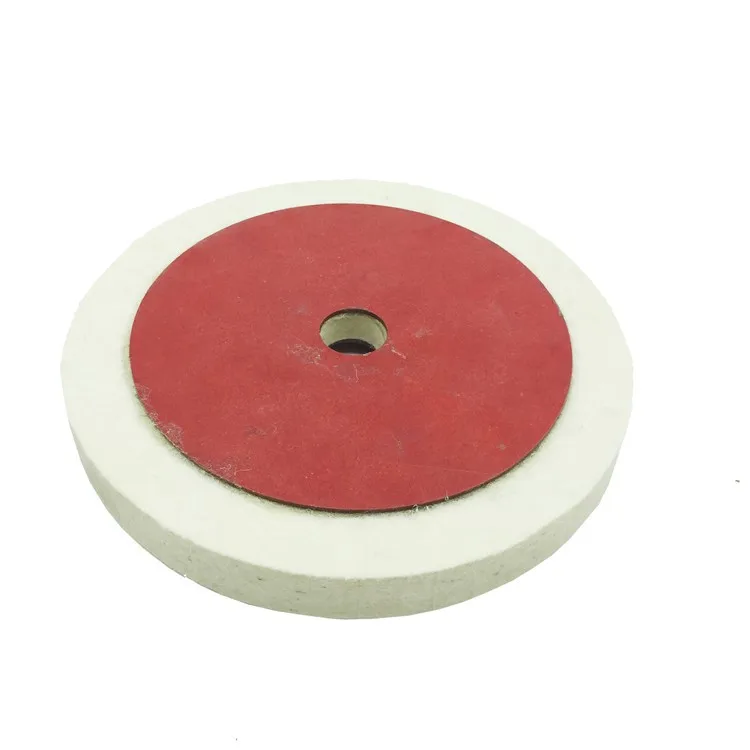 7inch Wool Felt Polishing Wheel With Red Paper For Stone Polishing