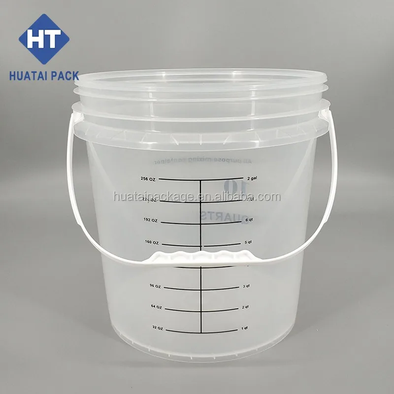 clear plastic bucket