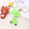 Promotional 3D Animal Soft PVC Key Chain Ring, Custom Plastic Key Rings