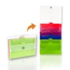 Letter Size 6-Pocket Poly Cascading Wall Organizer, Portable Plastic Hanging Wall File Organizer
