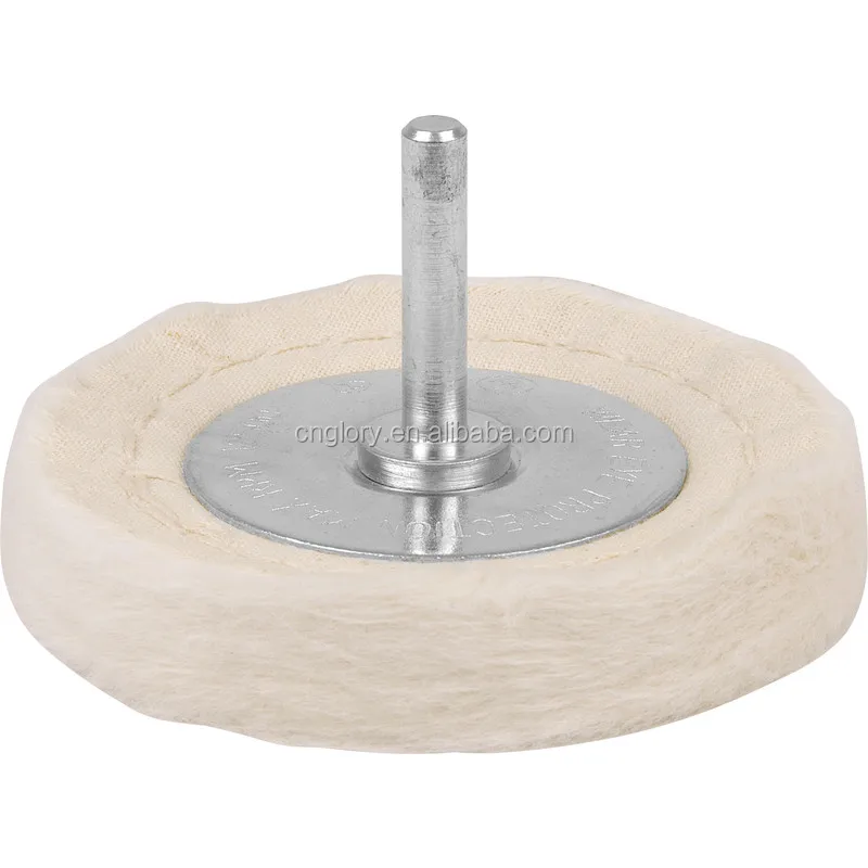 Abrasive Cotton Buffing Wheel With 1/4'' Shaft For Polishing Jewelry