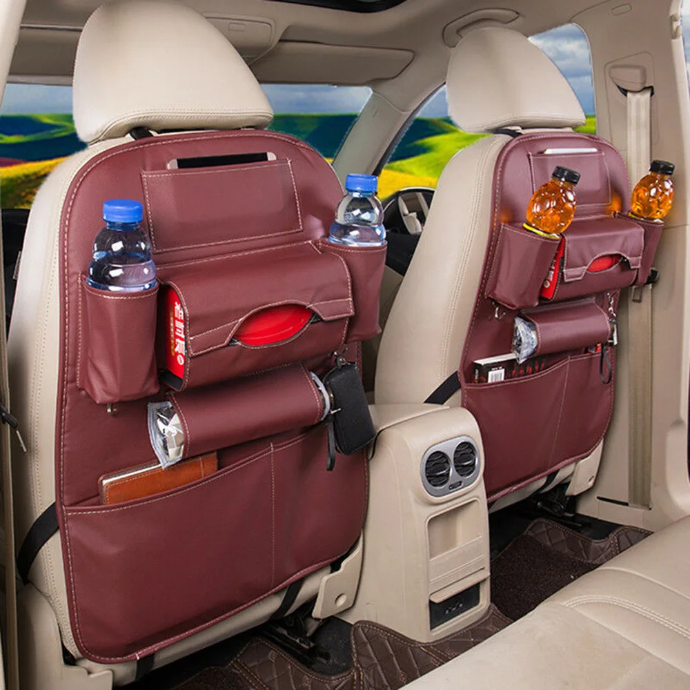 Bolsa de almacenamiento del asiento trasero del coche organizador de  bolsillo múltiple para automóvil protector de retroceso para niños[Lg]