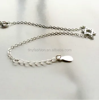 Star Of David Bracelet Sideways Tiny Jewish Silver Thin Chain Star Of David Bracelet Sideways Tiny Jewish Silver Thin Chain Minimalist Israel