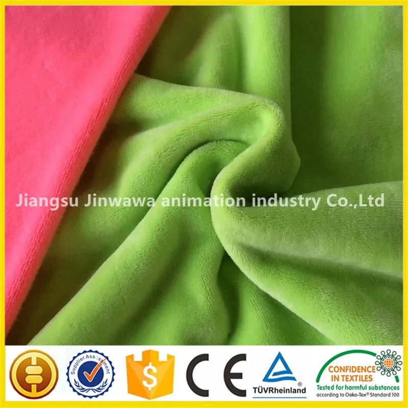 100% Polyester Anti-static Super Soft Velboa Velour Fabric With Static ...