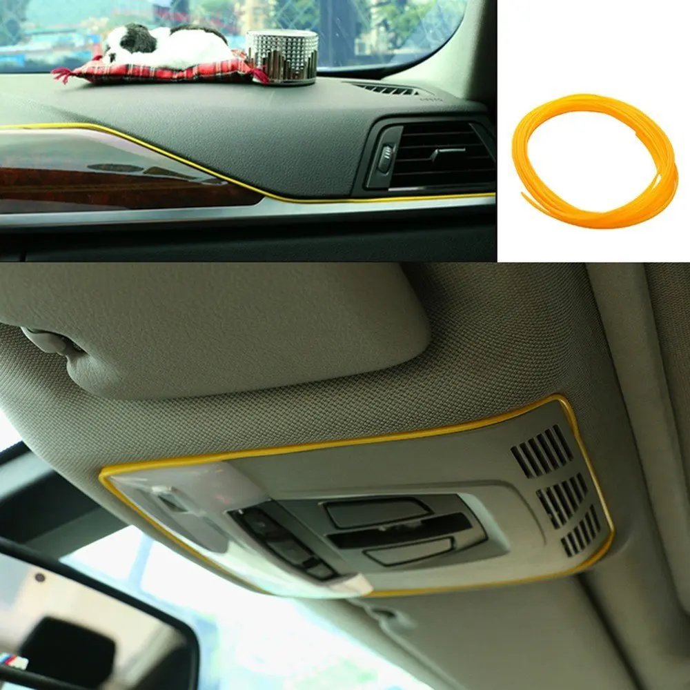Yellow 5M Flexible Trim For Car Interior Exterior Moulding Strip Decorative P4 for Chevrolet Camaro