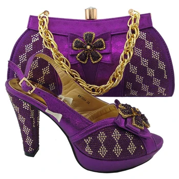 Sinyafashion Purple Ladies Shoes And Bags,Wedding Shoes And Bag Set To ...