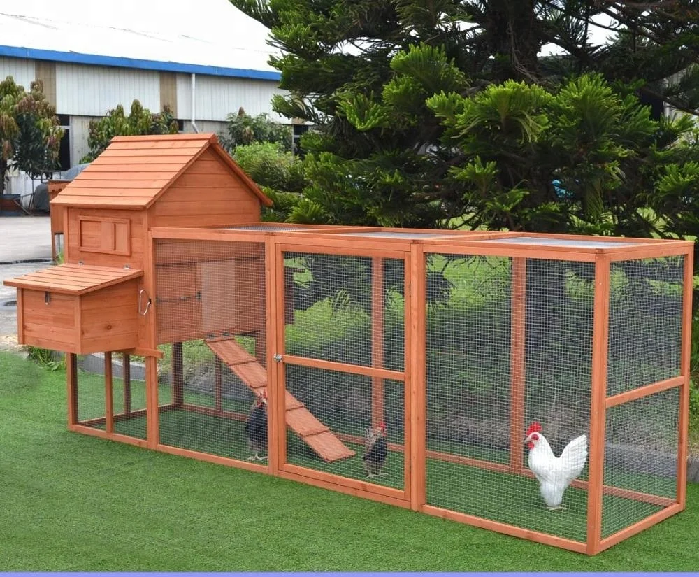 Chicken Coop With Large Galvanised Wire Mesh Run Buy Wooden Chicken Coop With Two Nest Boxeasy Clean Chicken Coop With Zinc Traywood Chicken Coop