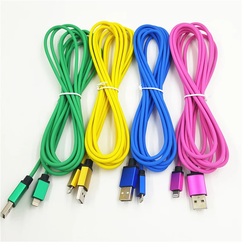 Colorful Powerline Two Sided Usb Double 8pin Round Tpe Usb 8pin Cable