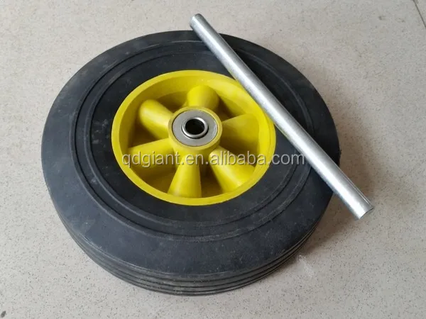 10"x2.5" rubber solid wheel