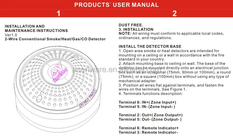 2015 New Products Portable co2 Smoke Detector