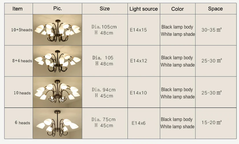 American countryside home villa bedroom dining room table iron crystal chandelier luxury modern