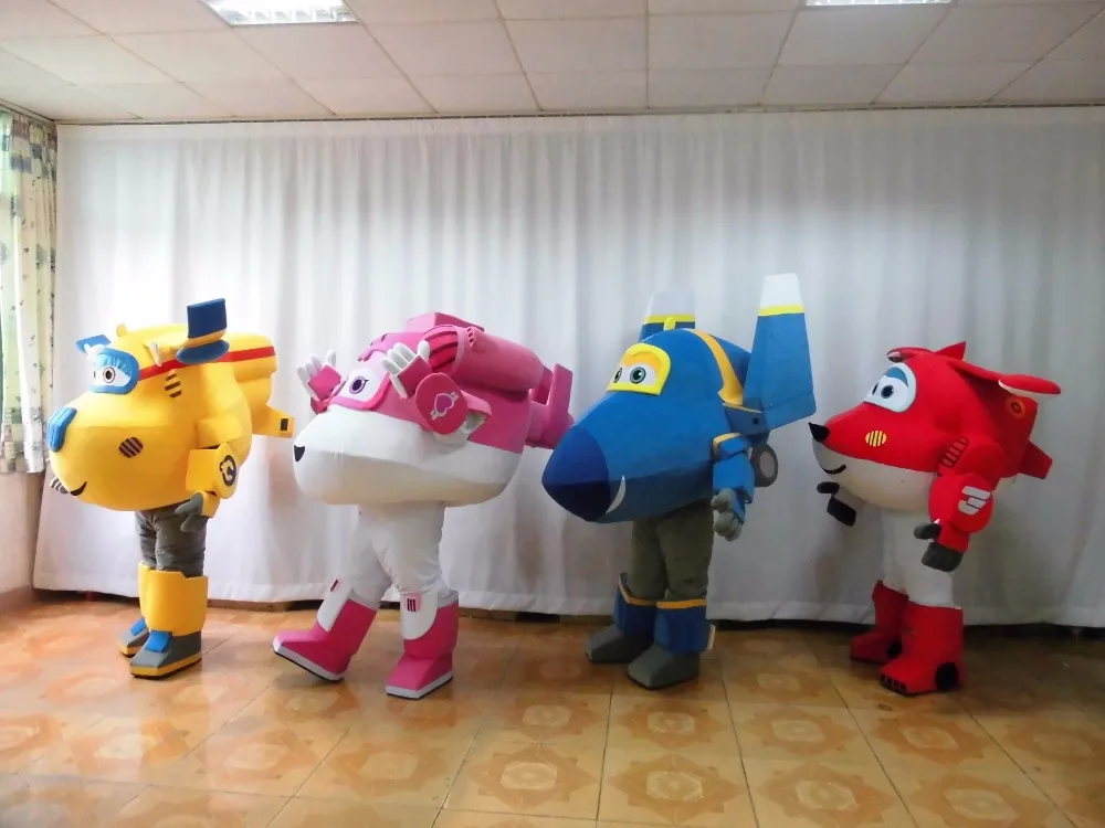 Bswm195 Jett Mascot Costume And Dizzy Mascot Costume From Super Wings