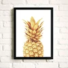 Nordic Inspirational Hanging Pictures Gold Foil Pineapple Prints Wall Art