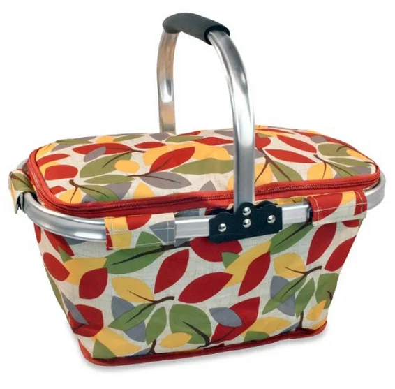 Collapsible Aluminum Frame Bulk Picnic Basket Fruit Vegetable Plastic