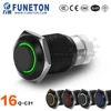 Motorcycle metal 16mm 12volt push button on off switch LED waterproof
