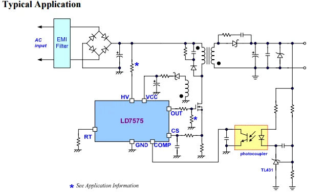 Микросхема ld7575ps схема включения