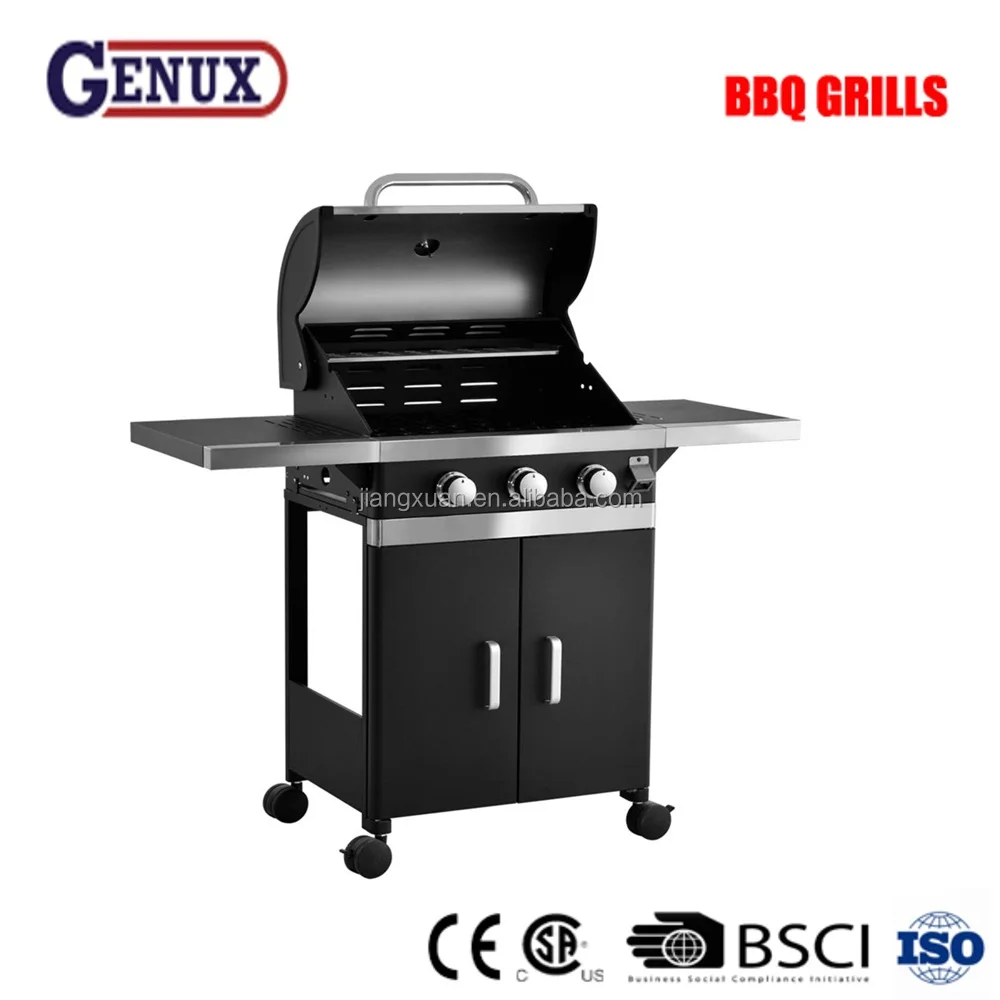CharGriller Flavor Pro 4Burner Propane, Wood Gas Grill With Multi