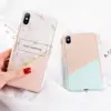 Free Shipping 2 in 1 Hard PC Phone Case for iPhone XS MAX XR 8 7 6 Plus 360 Degree Letter Marble Hybrid Shockproof Case Cover
