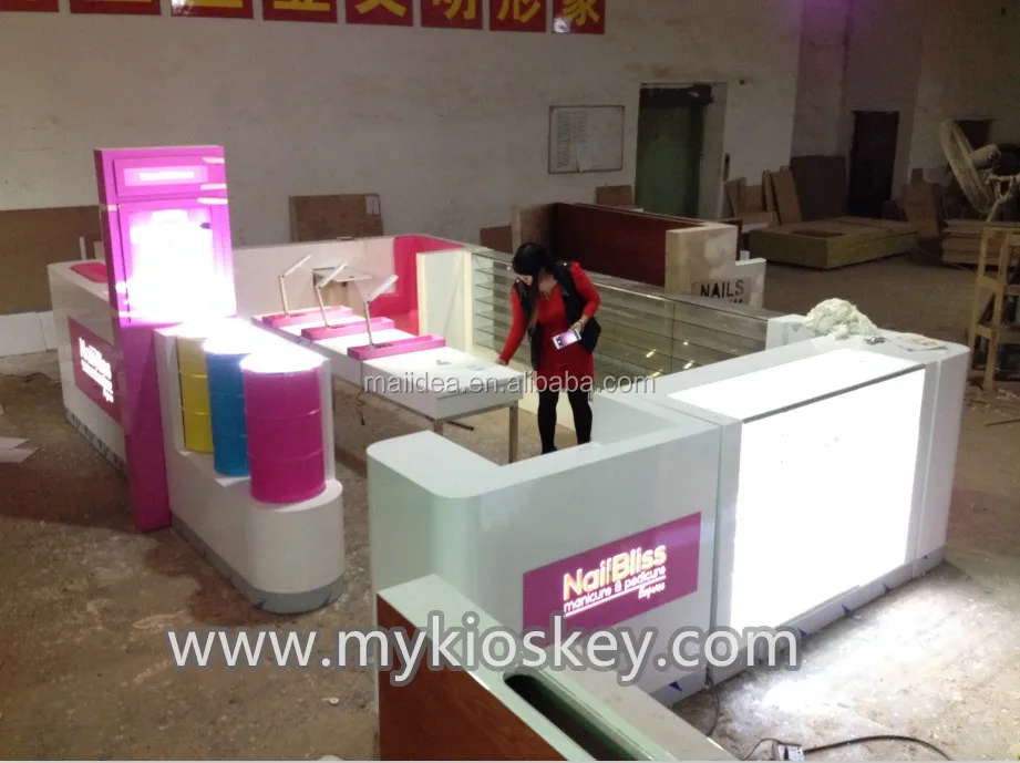 Custom 3D nail express manicure pedicure booth body message kiosk