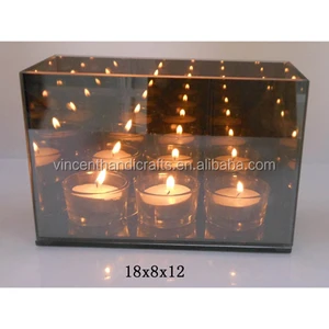 tiered glass candle holders