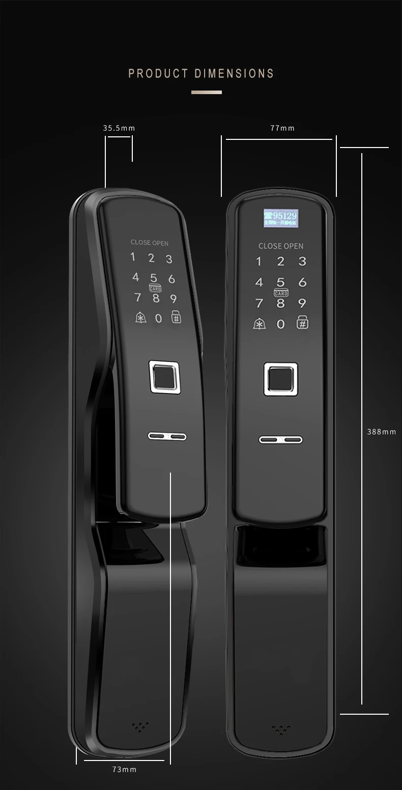 Support Tuya Customization August Keypad Gate Lock Smart Lock Wifi Intelligent Hotel Door Lock