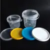 750ml custom food grade clear plastic pail with lid for 1kg honey plastic bucket