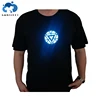 Wholesale Cheap Organic Cotton Light Up Short Sleeve Oversized Hip Hop Flashing El T Shirt Panel