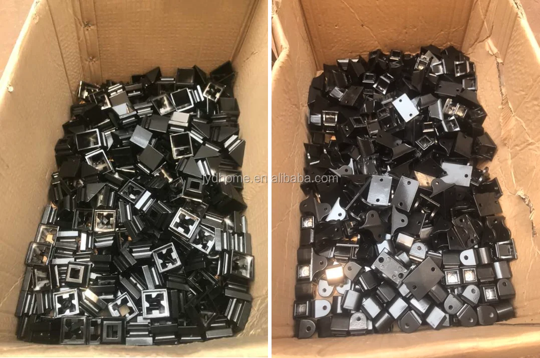 Jyd Matt Black Aluminum Stair Baluster Swivel Shoes Fits 1/2" Iron