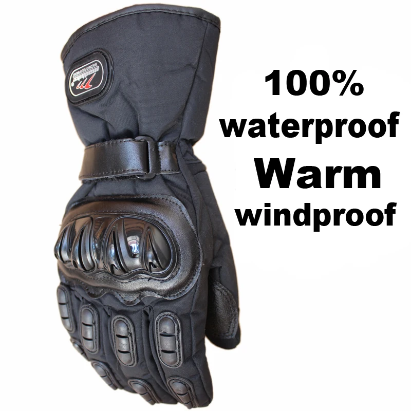 Безумная - байкер мото-перчатки зима теплая водонепроницаемый ветрозащитный защитные перчатки 100% водонепроницаемый Guantes Luvas