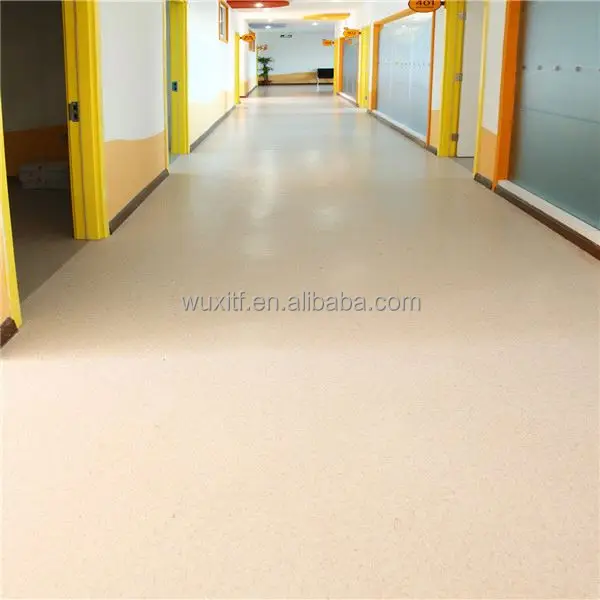 Easy To Clean Commercial Flooring Roll Pvc Linoleum Floor With Ce