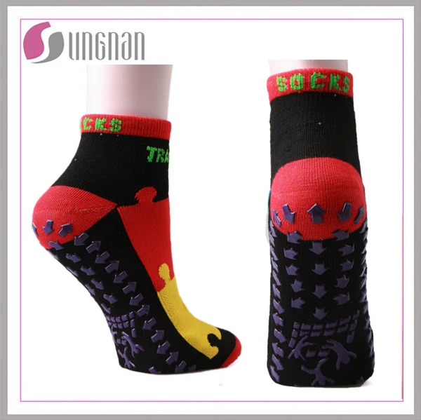 Wholesale Big Stock Yoga Socks Non Slip Playground Grip Trampoline Jump