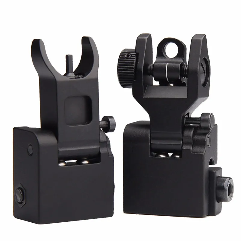 Popular Tactical Metal Back Up Iron Sights Front And Rear Folding Ar 15 ...