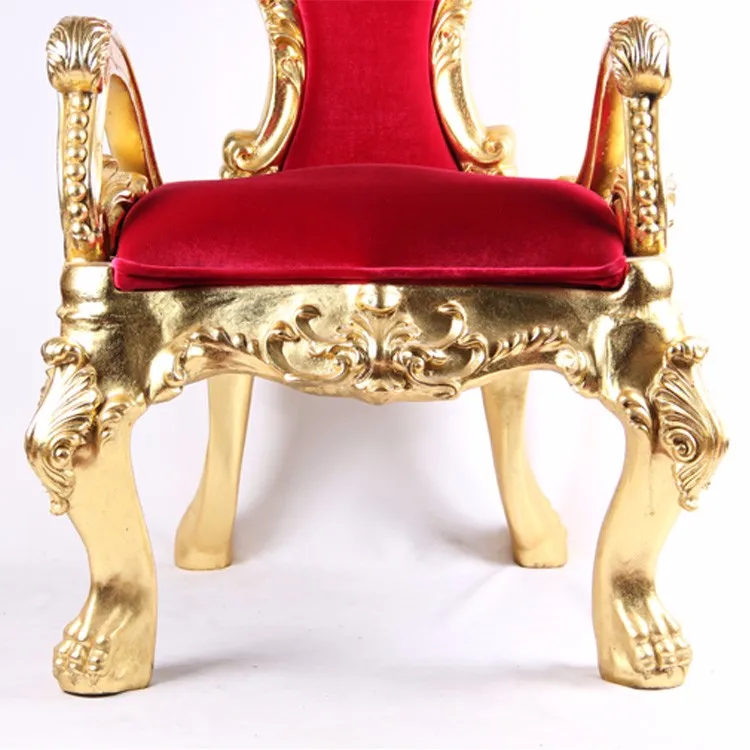 Luxury Velvet Crown Royal Chair With Gold Armrest - Buy Royal Chair ...