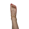 High quality gold anklet designs,women Indian belly dance anklet with toe ring