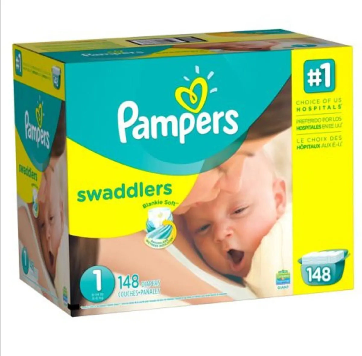 148 pampers swaddlers size 2