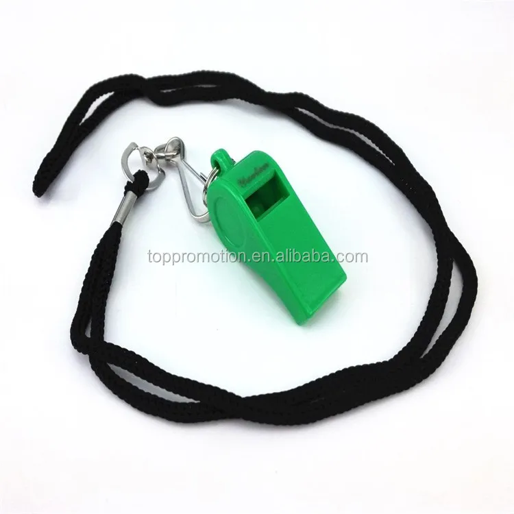 Colorful Plastic Whistle with String And Clip