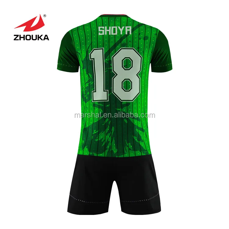 Custom Your Own Green And Black Football Uniform Custom Printed ...