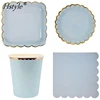 Fashion Disposable Craft Dinner Ware Paper Party Tableware Set For Dishes PP231