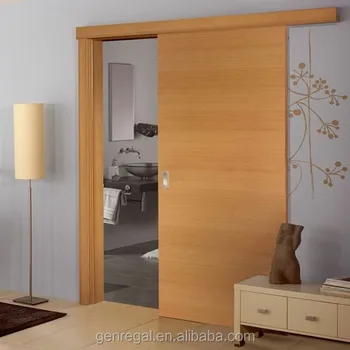 Natural Interior Solid Wood Single Panel Sliding Door - Buy Single