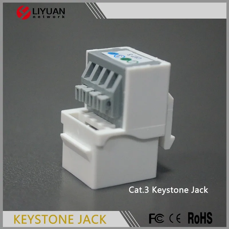 LY-KJ3-20 Cat3 connection jack networking 6P4C RJ45 Keystone Jack