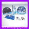 6.7x2.8x5.2cm plastic Half-sized photo frame insert snow globe with fridge magnet
