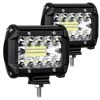 12v 4inch 60W led pod flash amber strobe light bar 4X4 offroad ATV SUV spot flood combo driving fog light