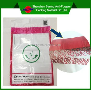 Custom Design High Quality Pet Pe Void Security Tamper Evident Bag Custom Design High Quality Pet Pe Void Security Tamper Evident Bag Envelopes