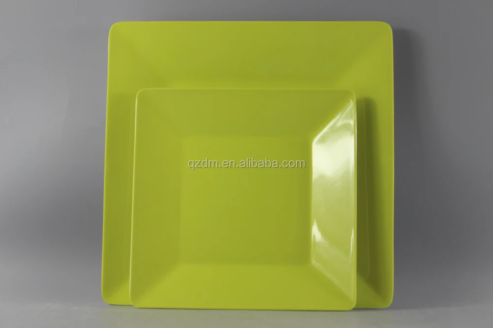 Colorful Square Melamine Plate Sets For Set 8inch/10inch