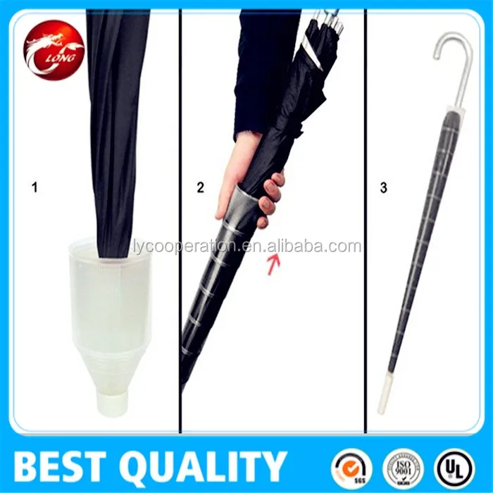 Rain Umbrella Autoopen Telescoping Cover Solid Black Buy